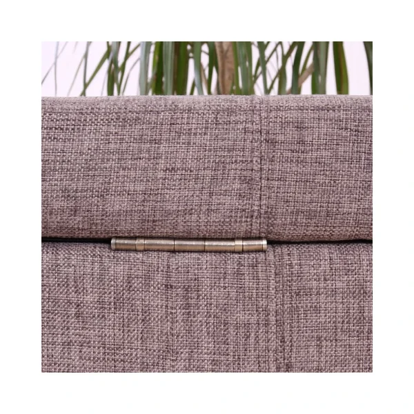 Mendler Banc Banquette Coffre De Rangement Kriens XXL, 180x45x45cm, Tissu, Gri… mode pas chere 5