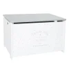 Coffre à Jouets Gris En Bois – L. 58 X L. 38 X H. 38 Cm -PEGANE- REMISE allant 16