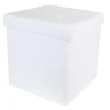 soldes luxe Pegane Coffre Banc Pliable En Polyuréthane Coloris Blanc – Dim : H 38 X L 38… 19