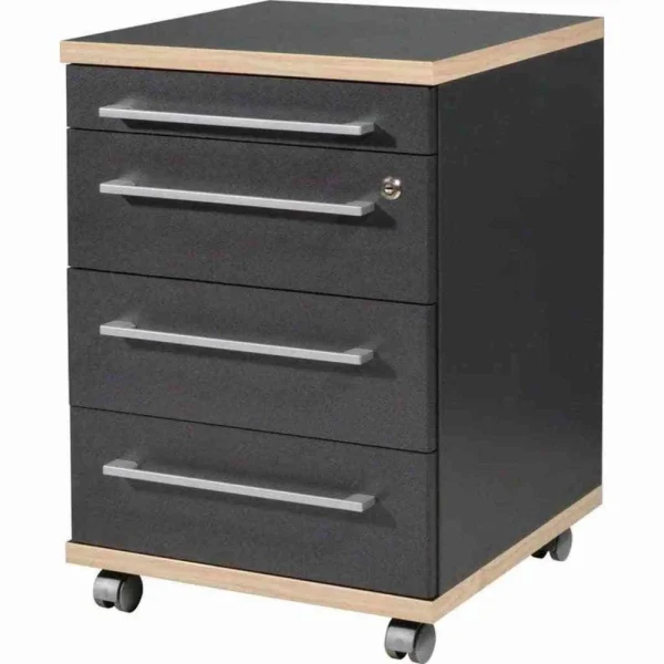 Meilleur Prix Garanti Germania Classeur à Roulettes Duo 42x45x60 Cm Anthracite 1