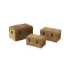 boutique paris Tousmesmeubles Trio De Coffres De Rangement Velours Beige – BOCHIAMI 16