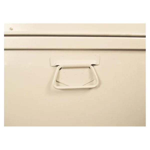PIERRE HENRY Malle Métallique Blanc Perle Avec Poignée Polyuréthane 265 Litres. boutique en ligne 5