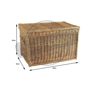 Aubry Gaspard Malle De Rangement En Osier Buff 80 X 45 X 45 Cm. à prix d'occasion 6
