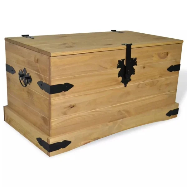 VidaXL Coffre De Rangement Pin Mexicain Gamme Corona 91×49,5×47 Cm vente chaude 1