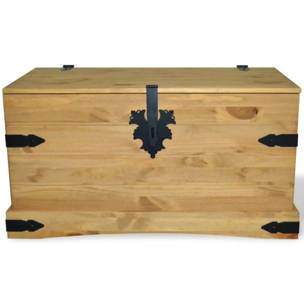 VidaXL Coffre De Rangement Pin Mexicain Gamme Corona 91×49,5×47 Cm vente chaude 4