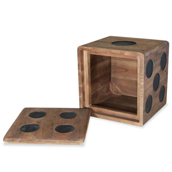 VidaXL Boîte De Rangement Bois Mindi 40 X 40 X 40 Cm Design Dés achat pas cher 5