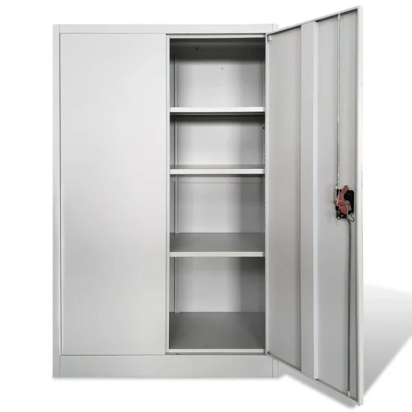 Paris VidaXL Armoire De Bureau 90x40x140 Cm Acier Gris 5