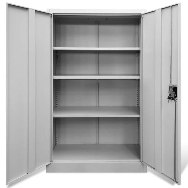 Paris VidaXL Armoire De Bureau 90x40x140 Cm Acier Gris 6