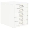 VidaXL Classeur à 5 Tiroirs Métal 28 X 35 X 35 Cm Blanc destockage 7