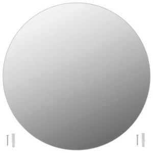 achetez pas cher VidaXL Miroir Rond Sans Cadre 80 Cm Verre 9