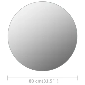 achetez pas cher VidaXL Miroir Rond Sans Cadre 80 Cm Verre 15