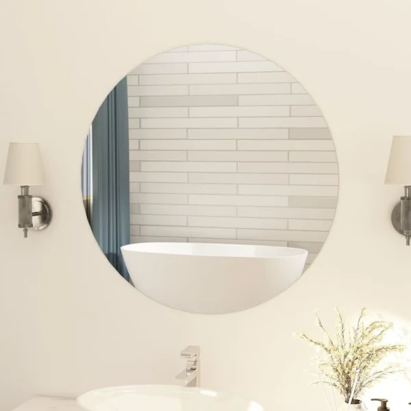 achetez pas cher VidaXL Miroir Rond Sans Cadre 80 Cm Verre 1
