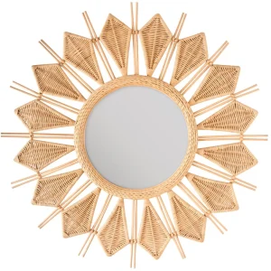 excellents soldes Rendez Vous Déco Miroir En Rotin Dalida Ø 100 Cm 10