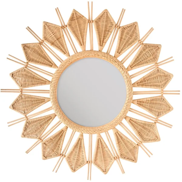 excellents soldes Rendez Vous Déco Miroir En Rotin Dalida Ø 100 Cm 4