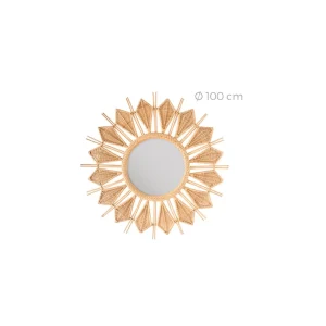 excellents soldes Rendez Vous Déco Miroir En Rotin Dalida Ø 100 Cm 8