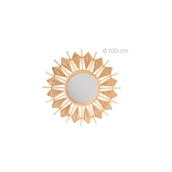excellents soldes Rendez Vous Déco Miroir En Rotin Dalida Ø 100 Cm 3
