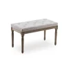 Marque Generique Banc Capitonné Romane Style Louis XVI Tissu Beige boutique pas cher 19