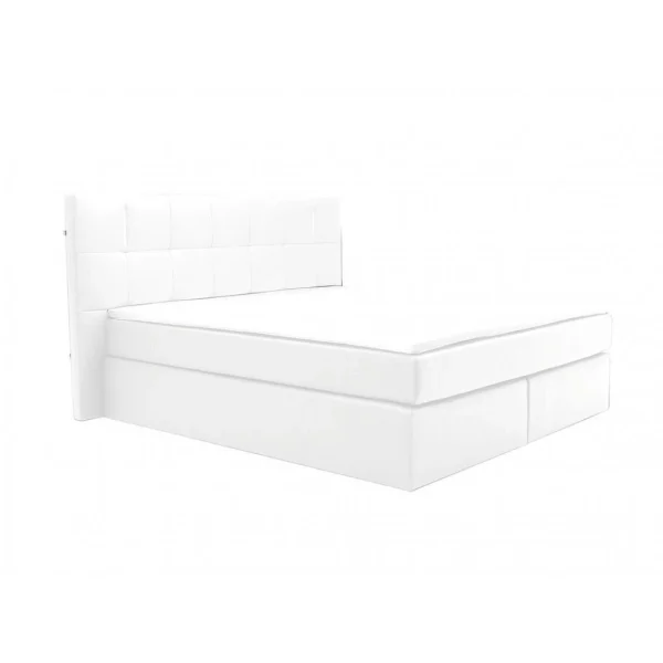 grande marque pas cher Vente-unique Ensemble Boxspring Complet Tête De Lit Avec Leds + Sommiers + Matelas… 4