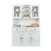 Ac-Deco Buffet Vaisselier 5 Portes, 3 Tiroirs En Pin Blanc – MAINE qualité supérieure 5