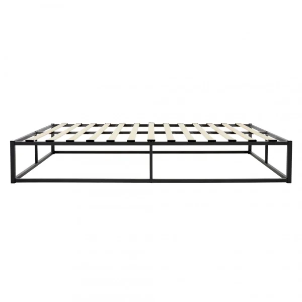 ECD GERMANY Cadre De Lit En Acier Sommier à Lattes Noir Moderne Chambre à Couche… achat pas cher 4