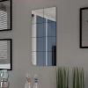 boutiqued en ligne SANS MARQUE Carreaux De Miroir Verre Sans Cadre 8 Pcs 20,5 Cm – Argent 14