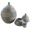 outlet Aubry Gaspard Coffre Bombé En Jonc De Mer (Lot De 3). 19