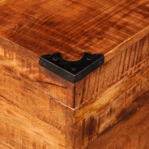 Chunhelife Coffre De Rangement Cubique Bois Massif De Manguier qualité d’originales 9