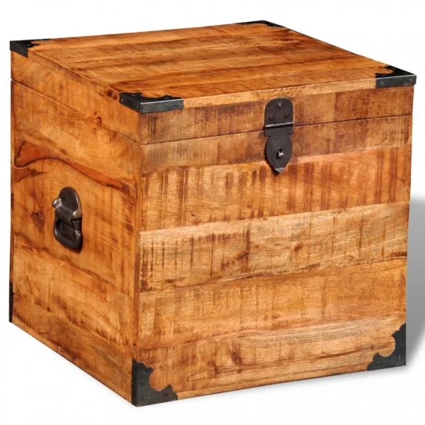 Chunhelife Coffre De Rangement Cubique Bois Massif De Manguier qualité d’originales 5