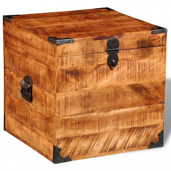 Chunhelife Coffre De Rangement Cubique Bois Massif De Manguier qualité d’originales 6
