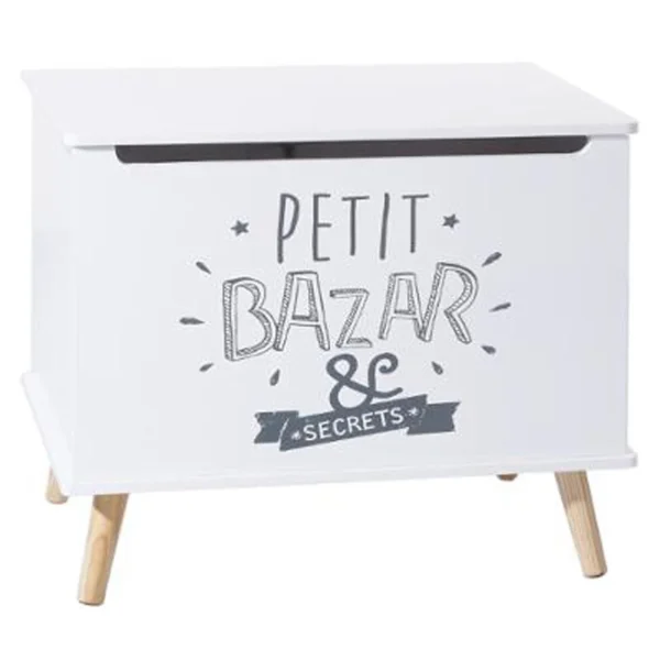 Pegane Coffre De Rangement En Bois Coloris Blanc – Dim : L 58 X L 48 X H 38 C… luxe soldes 1