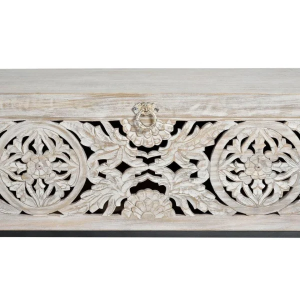 Pegane Coffre De Rangement En Bois De Manguier / Fer Coloris Gris Vieilli – L… Livraison internationale 5