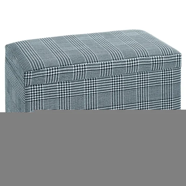 Meilleur Prix Garanti Pegane Coffre De Rangement En MDF Et Tissu Coloris noir-blanc – Longueur 65… 1