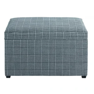 Meilleur Prix Garanti Pegane Coffre De Rangement En MDF Et Tissu Coloris noir-blanc – Longueur 65… 11