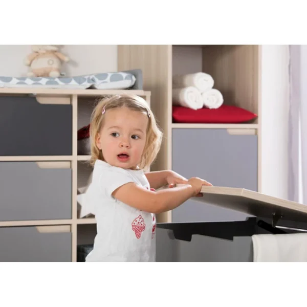 Coffre Marit Geuther Bois Gris marque pas cher en ligne 4