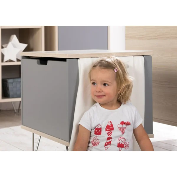 Coffre Marit Geuther Bois Gris marque pas cher en ligne 5