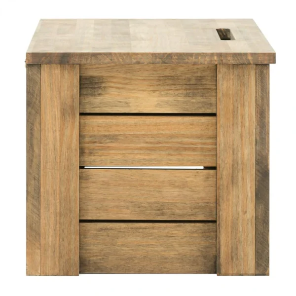 BOX FURNITURE Coffre Rangement Avec Couvercle ECO 40x80x36 Pin Rustique Vieilli – … magasin pour 4