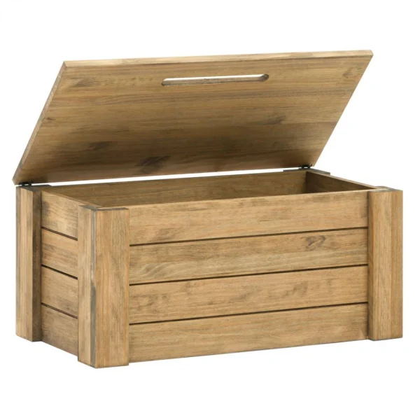 BOX FURNITURE Coffre Rangement Avec Couvercle ECO 40x80x36 Pin Rustique Vieilli – … magasin pour 5