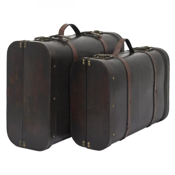 Altobuy CURTIS – Lot De 2 Malles De Rangement Vintage Simili Cuir boutique 3
