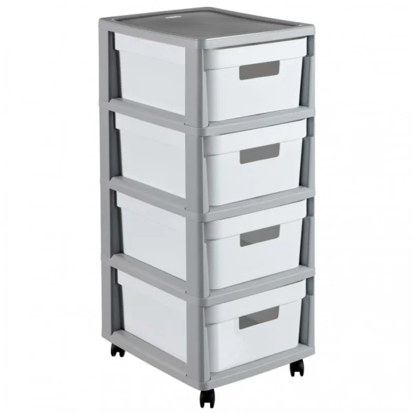 Vente Curver Armoire à Tiroirs Pliante Infinity 44 L Blanc 239404 1