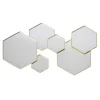 TOILINUX Décoration Murale 6 Miroirs Hexagonaux 57x35cm – Doré guranteed de qualité 17