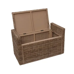 Mendler Coffre De Stockage, Banquette M92 Rotin Avec Coussin Kissen 88cm ~ Gri… soldes magasin 11