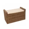 Mendler Coffre De Stockage, Banquette M92 Rotin Avec Coussin Kissen 88cm ~ Gri… soldes magasin 8