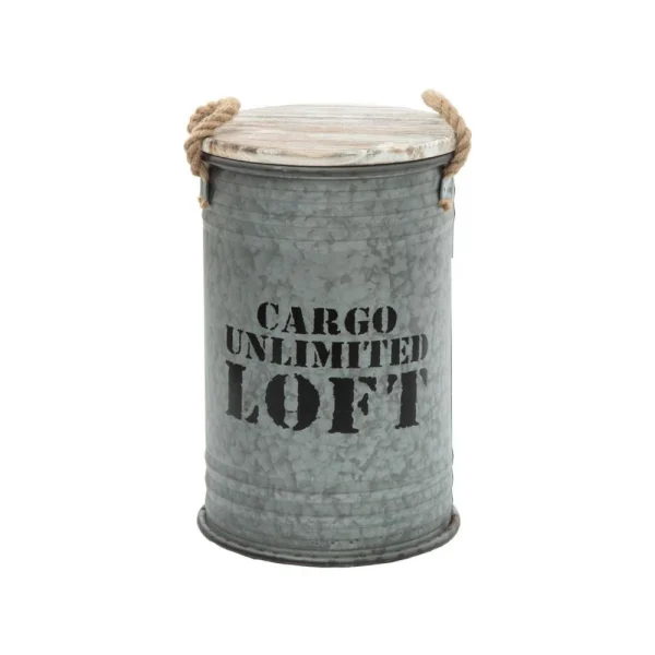 Atmosphera, Createur D’Interieur Coffre Bidon X 3 Loft Gris – Atmosphera Neuve avec étiquette 4