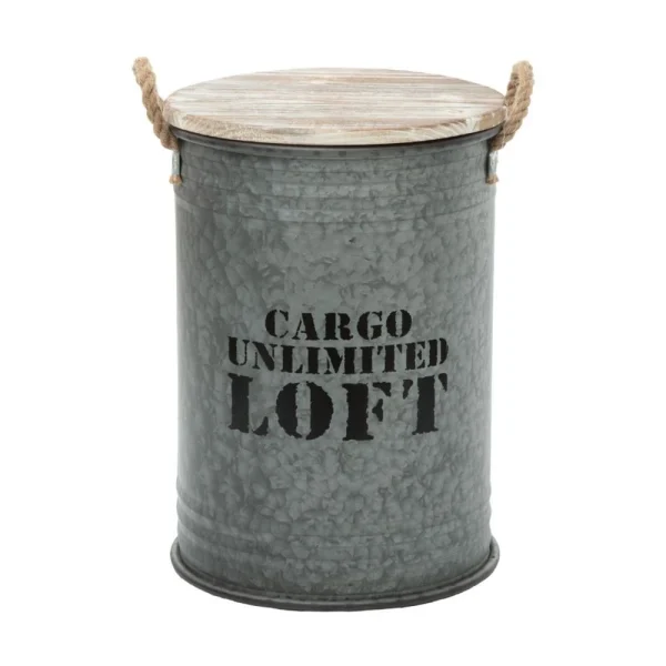 Atmosphera, Createur D’Interieur Coffre Bidon X 3 Loft Gris – Atmosphera Neuve avec étiquette 5