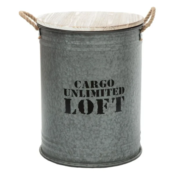 Atmosphera, Createur D’Interieur Coffre Bidon X 3 Loft Gris – Atmosphera Neuve avec étiquette 6