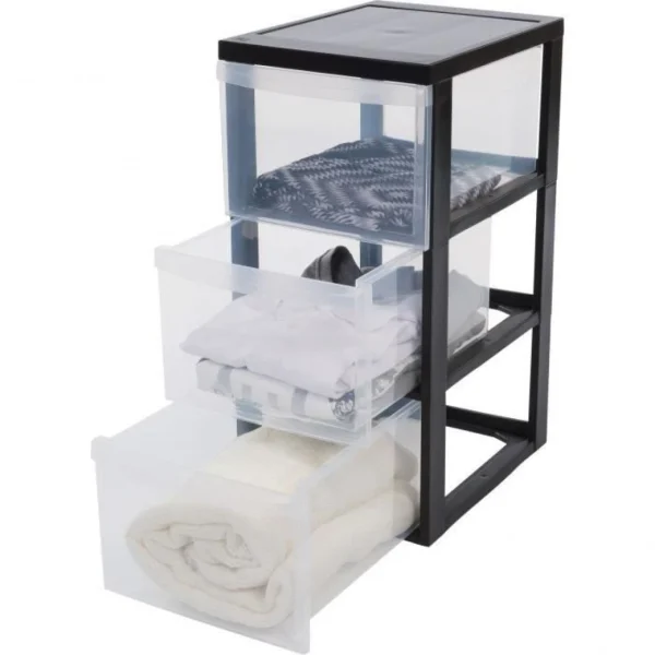 IRIS OHYAMA Armoire De Rangement – 3 Tiroirs De 15 L – Avec Roues – Po… en ligne vente 4
