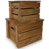 Chunhelife Jeu De Caisse De Rangement 2 Pcs Bois De Récupération Massif Retour Facile et Gratuit 14