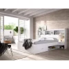 soldes officiel Vente-unique Lit Avec Rangements Et Chevets Intégrés 140 X 190 Cm – Blanc – KEVIN 19