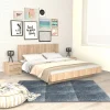 Le Quai Des Affaires Lit LOFT 140×190 + 2 Chevets + Sommier + Tête De Lit / Chêne Blanchi magasin pas cher 17