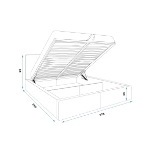 Interbeds Lit Rembourré Hilton Avec Rangement 160×200 En Blanc Cassé offre spéciale 13